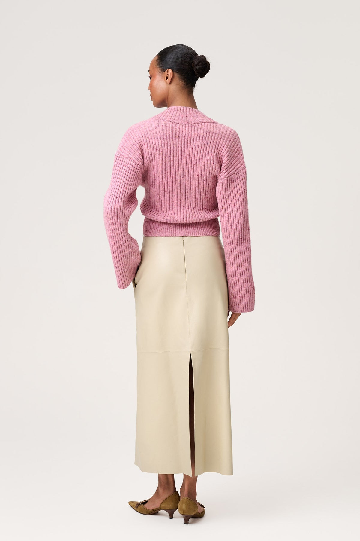Thun Cropped Sweater Pink Melange