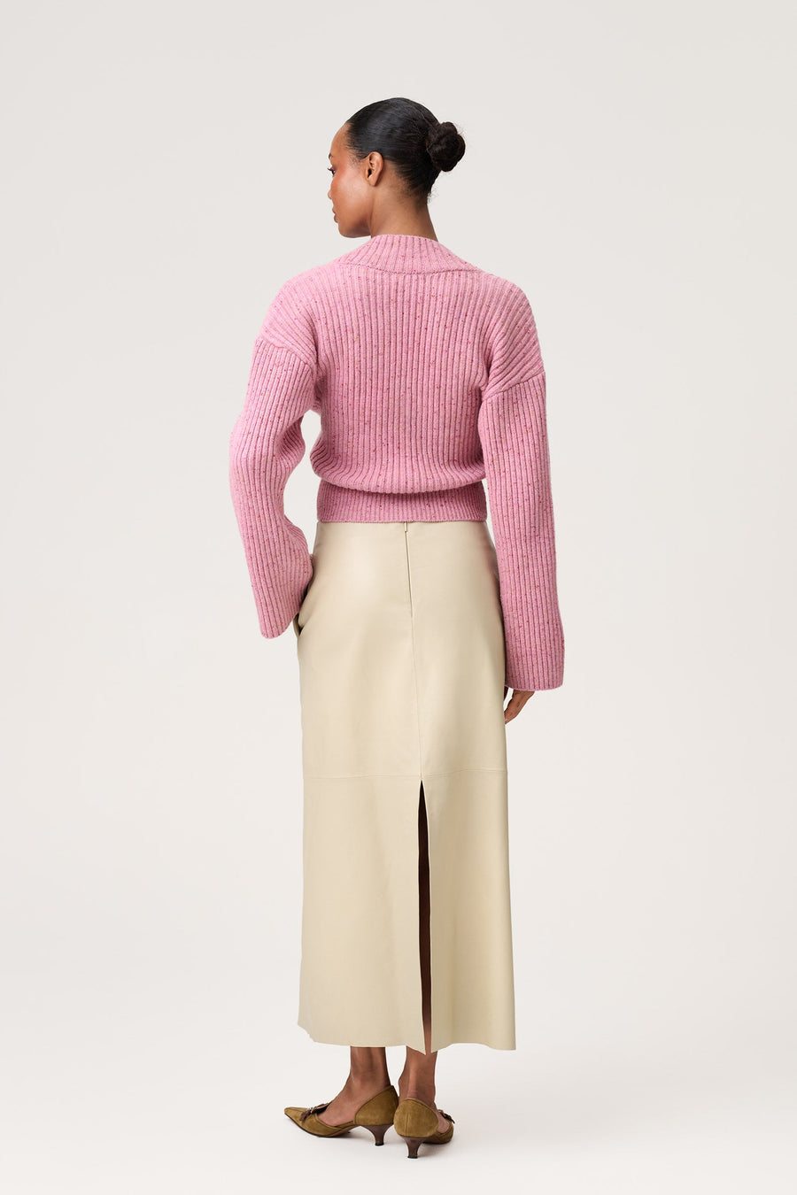 Thun Cropped Sweater Pink Melange