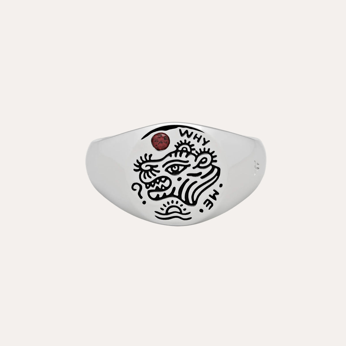 Why Me Ring Silver model