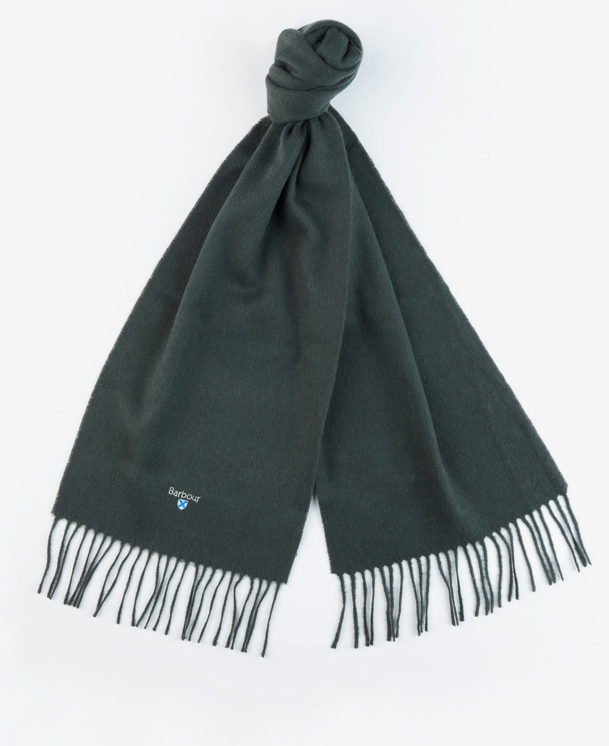 Plain Lambswool Scarf Forest Green - packshot