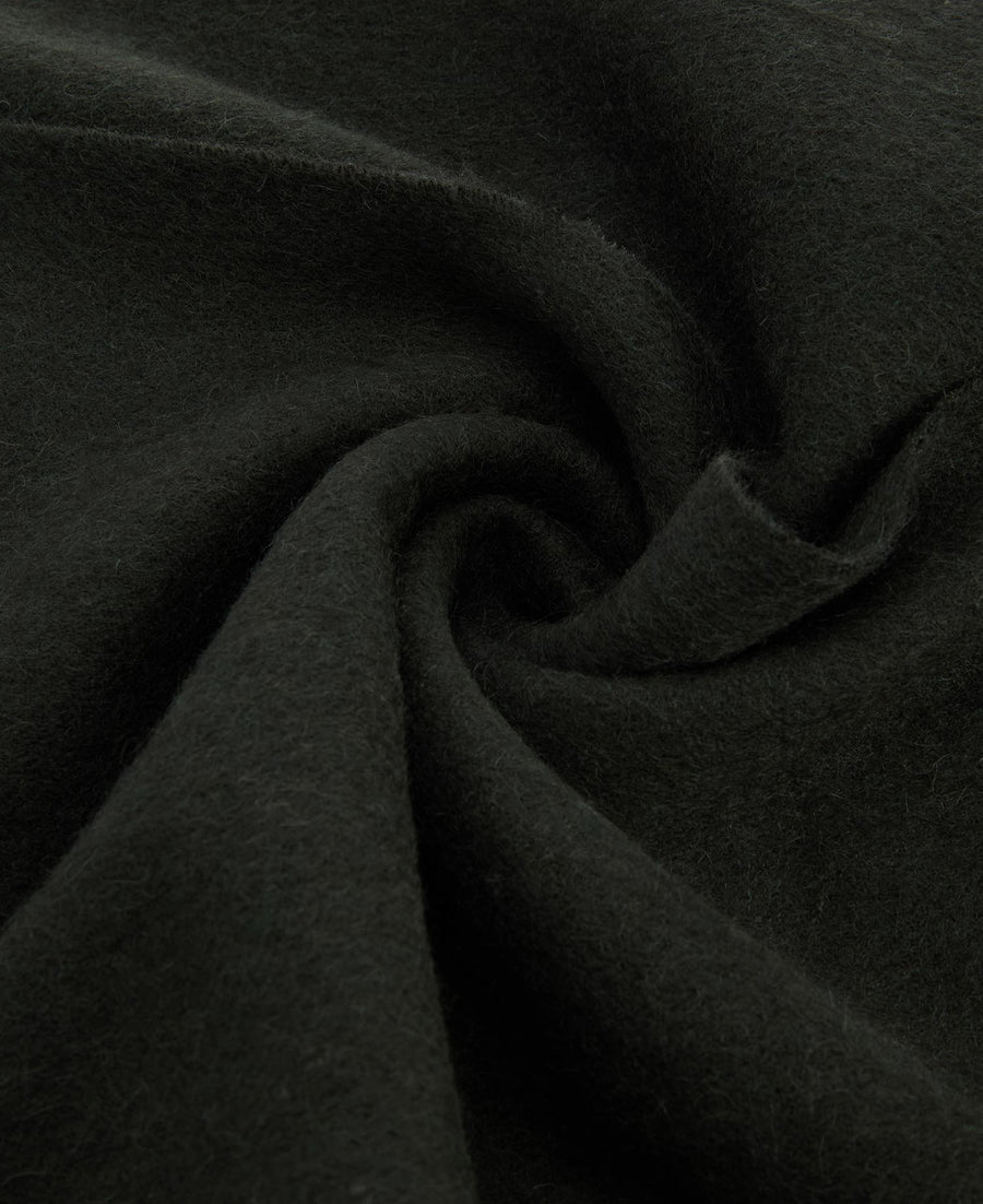 Plain Lambswool Scarf Forest Green - detaljbilde