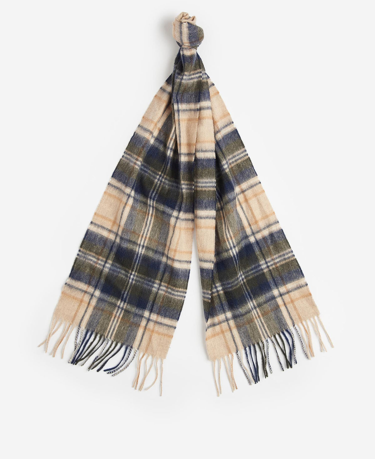 New Check Tartan Scarf Sand Beige Plaid - packshot