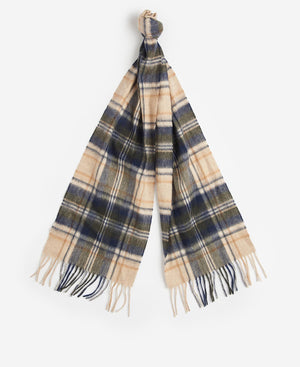 New Check Tartan Scarf Sand Beige Plaid