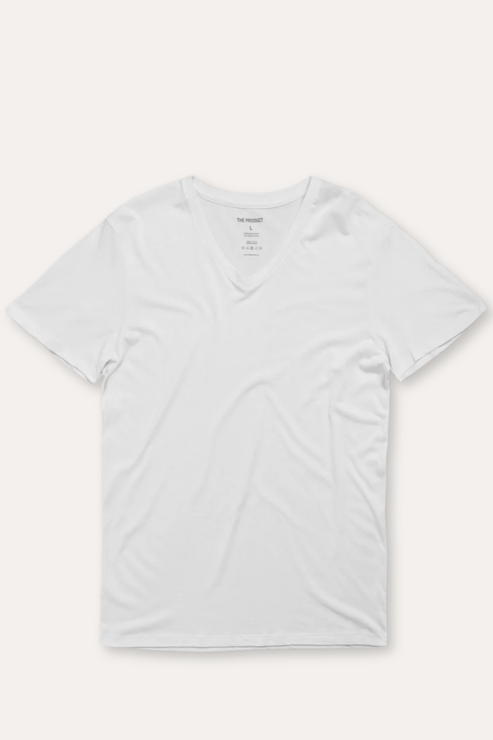 V-Neck Bamboo T-Shirt White