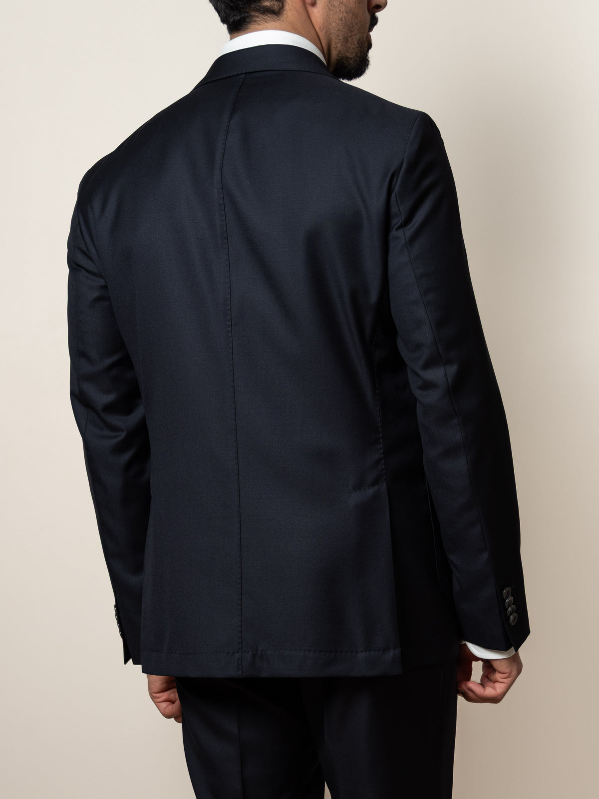 Vicenza Regular Fit Double Breasted Wool Blazer Peacoat Blue