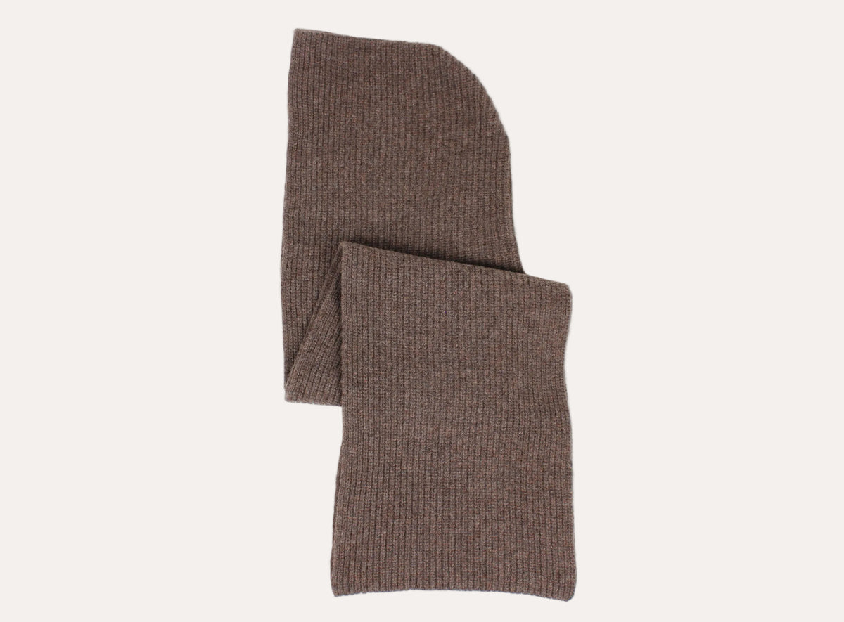 Alex Wool Cashmere Hoodie Scarf - Lys brun