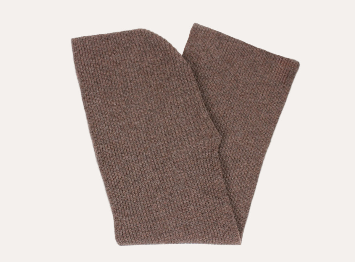 Alex Wool Cashmere Hoodie Scarf - Lys brun