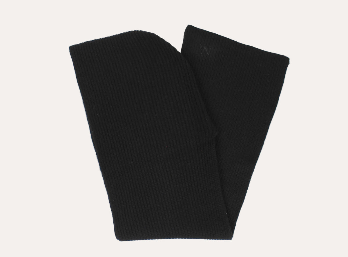 Alex Wool Cashmere Hoodie Scarf - Sort