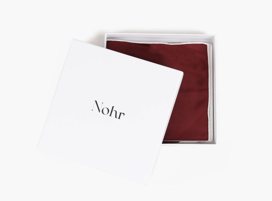Embla Emblem Silk Scarf Burgund Nohr Studio i eske