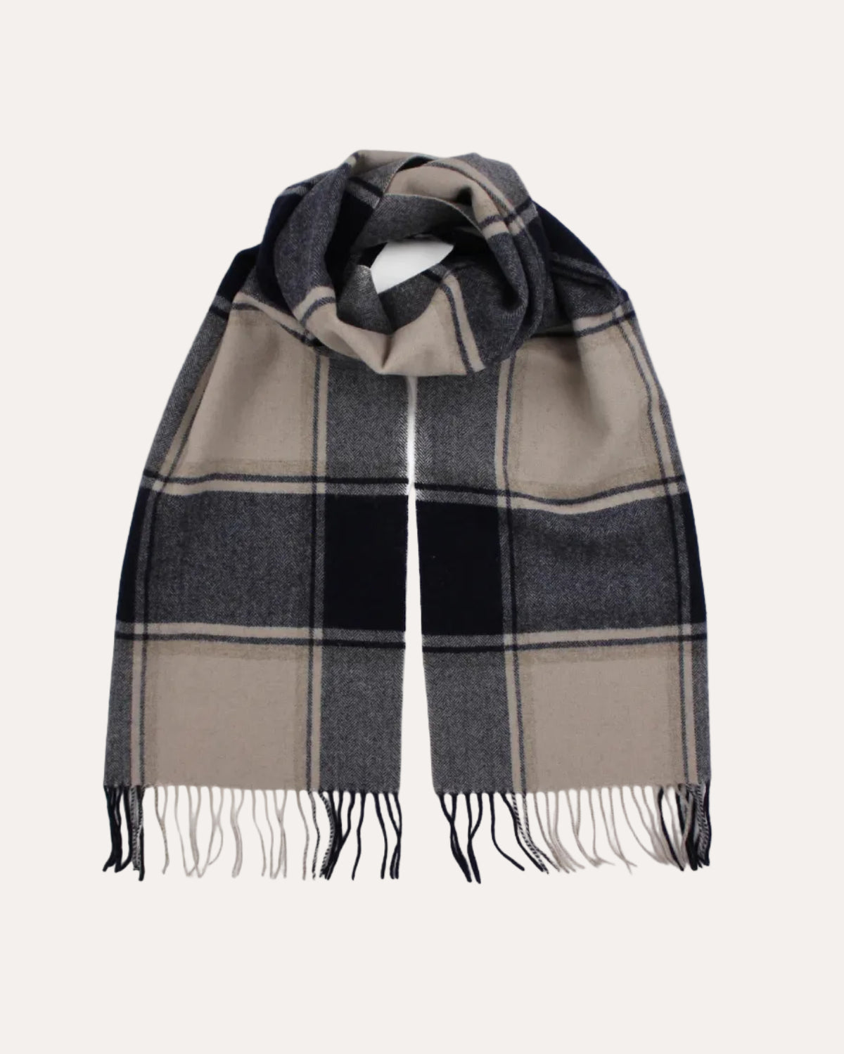 NOHR Jonas Lambswool Scarf Marine Blå