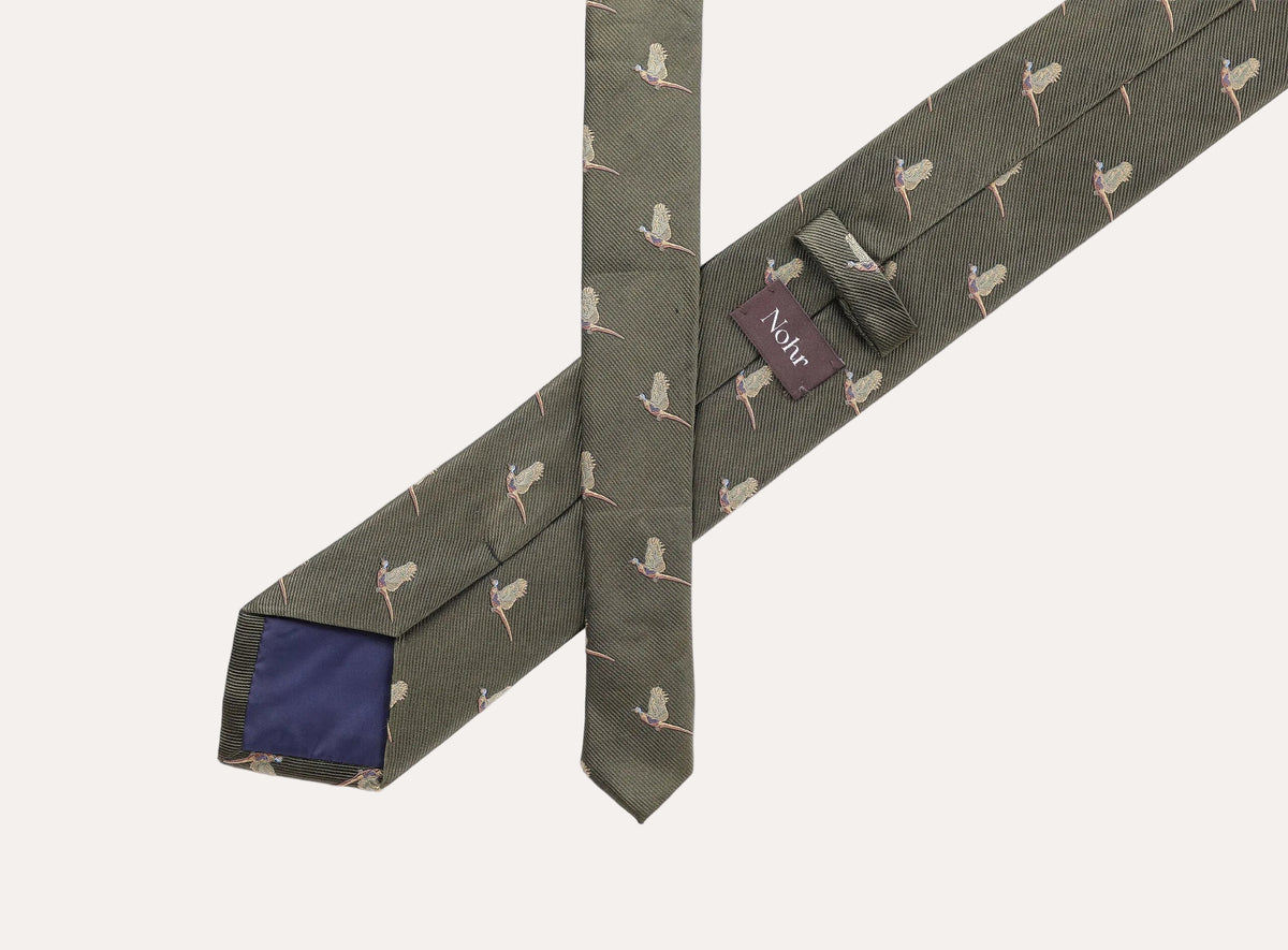 Julian Silk Tie Olive Green