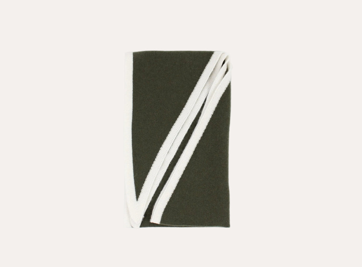 Lara Duo Wool Cashmere Triangle - Oliven grønn