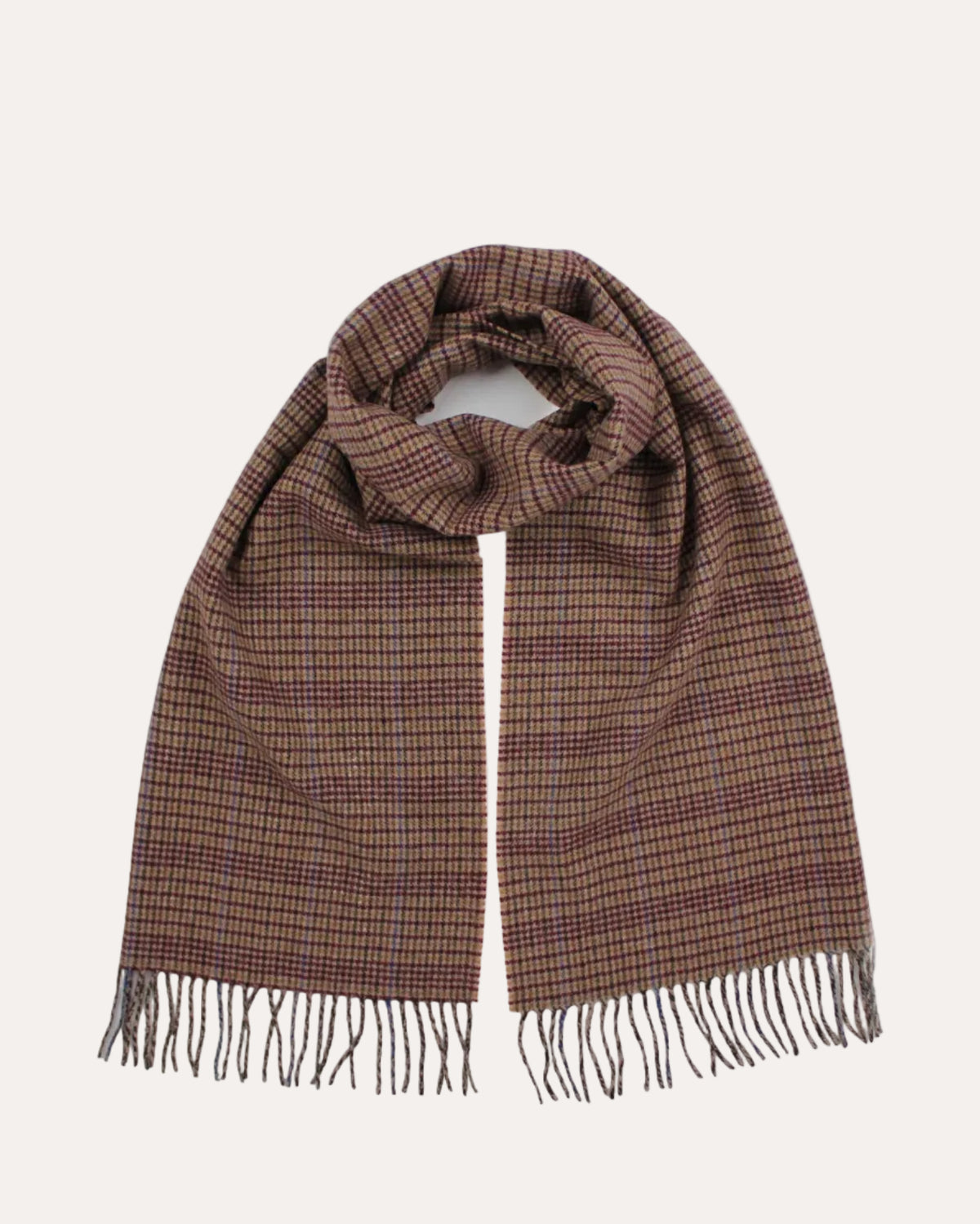 NOHR Paal Lambswool Scarf Mørk brun 19
