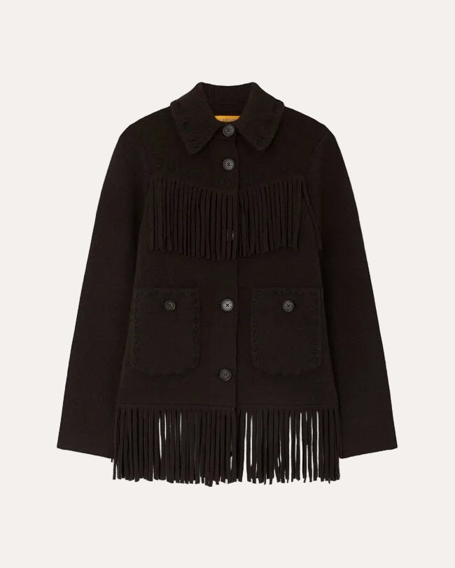 Western Fringe Jacket Burnt Cocoa