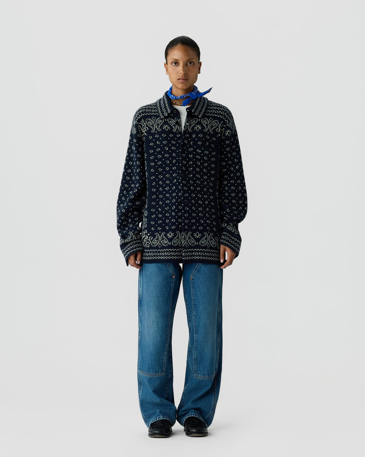 Wild Rag Work Shirt Midnight - modellbilde