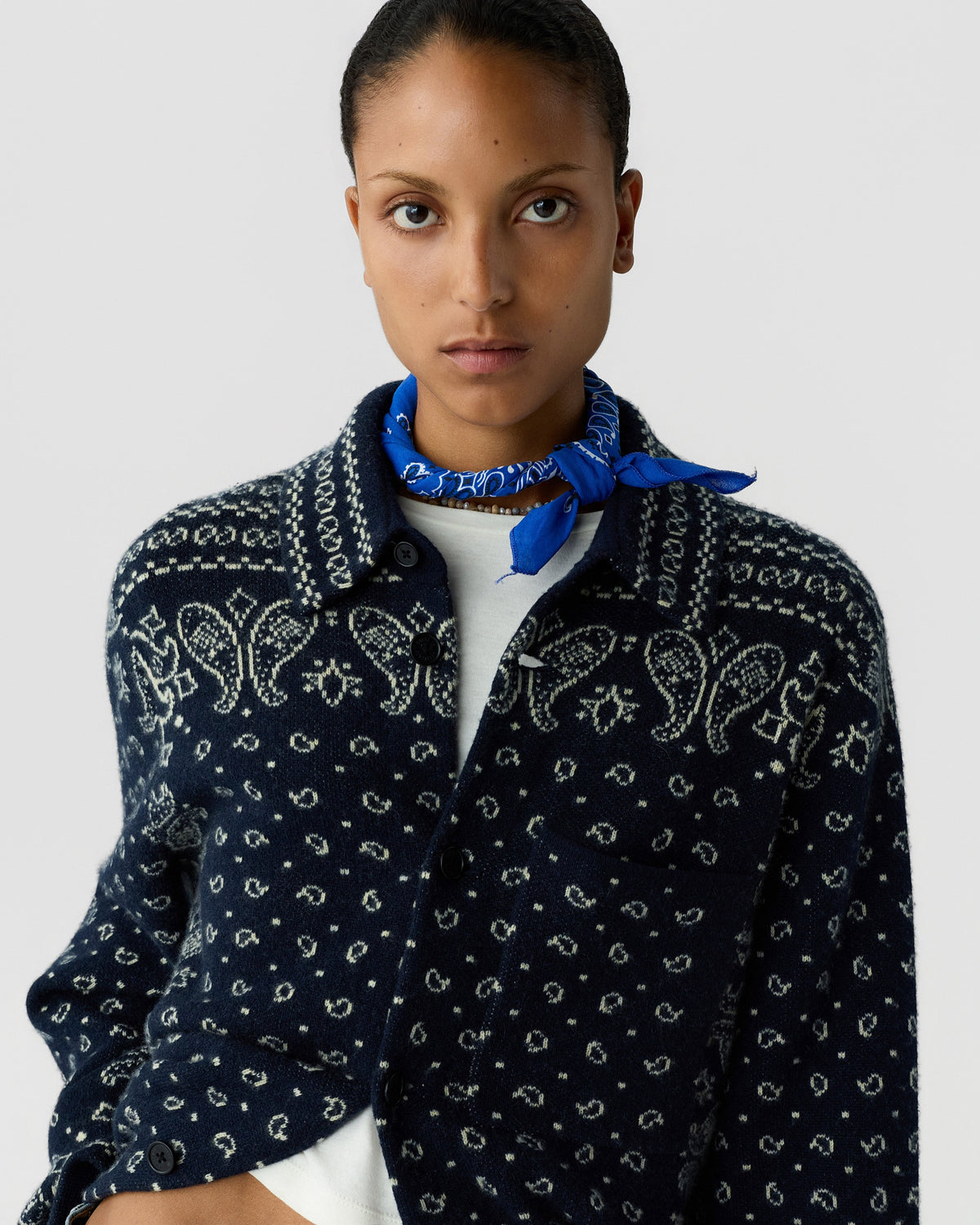 Wild Rag Work Shirt Midnight - modellbilde