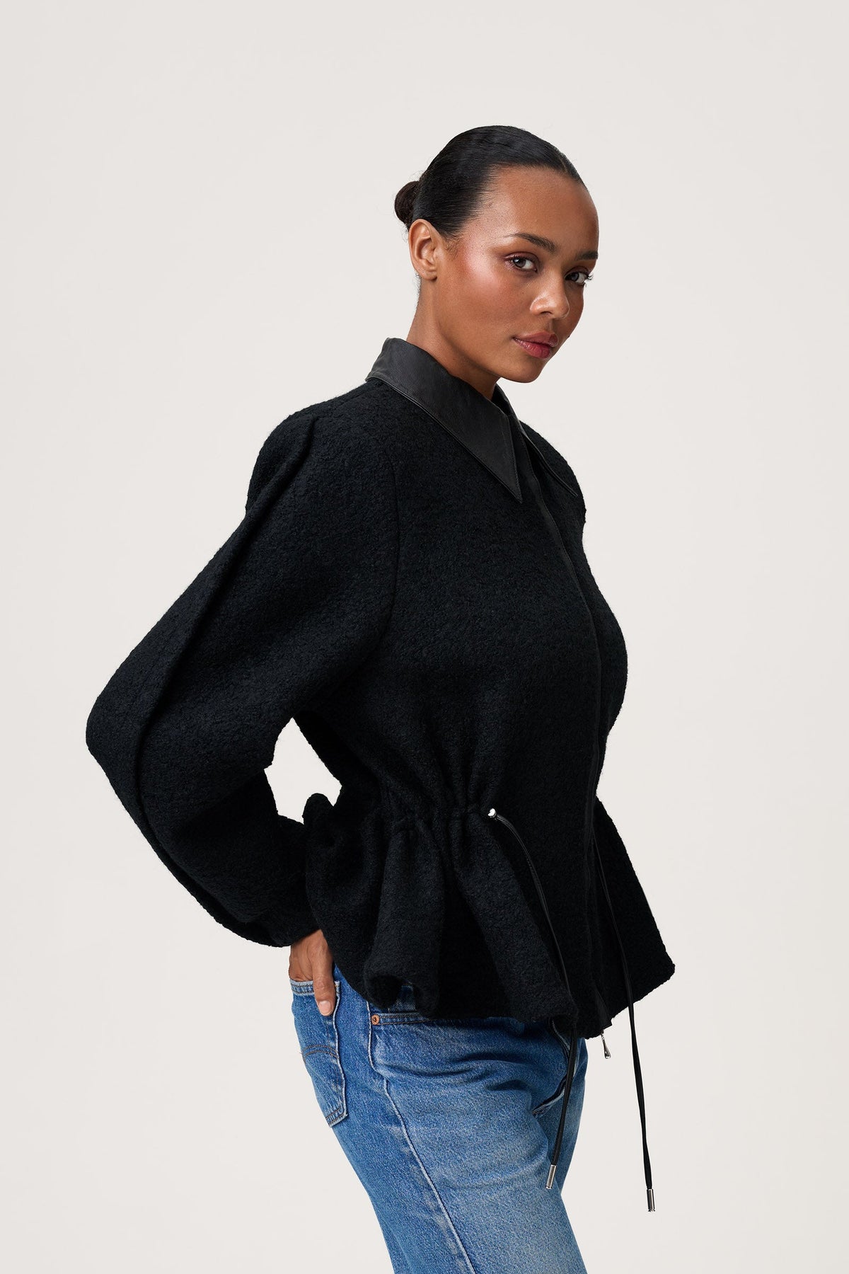 Windsor Cropped Jacket Black