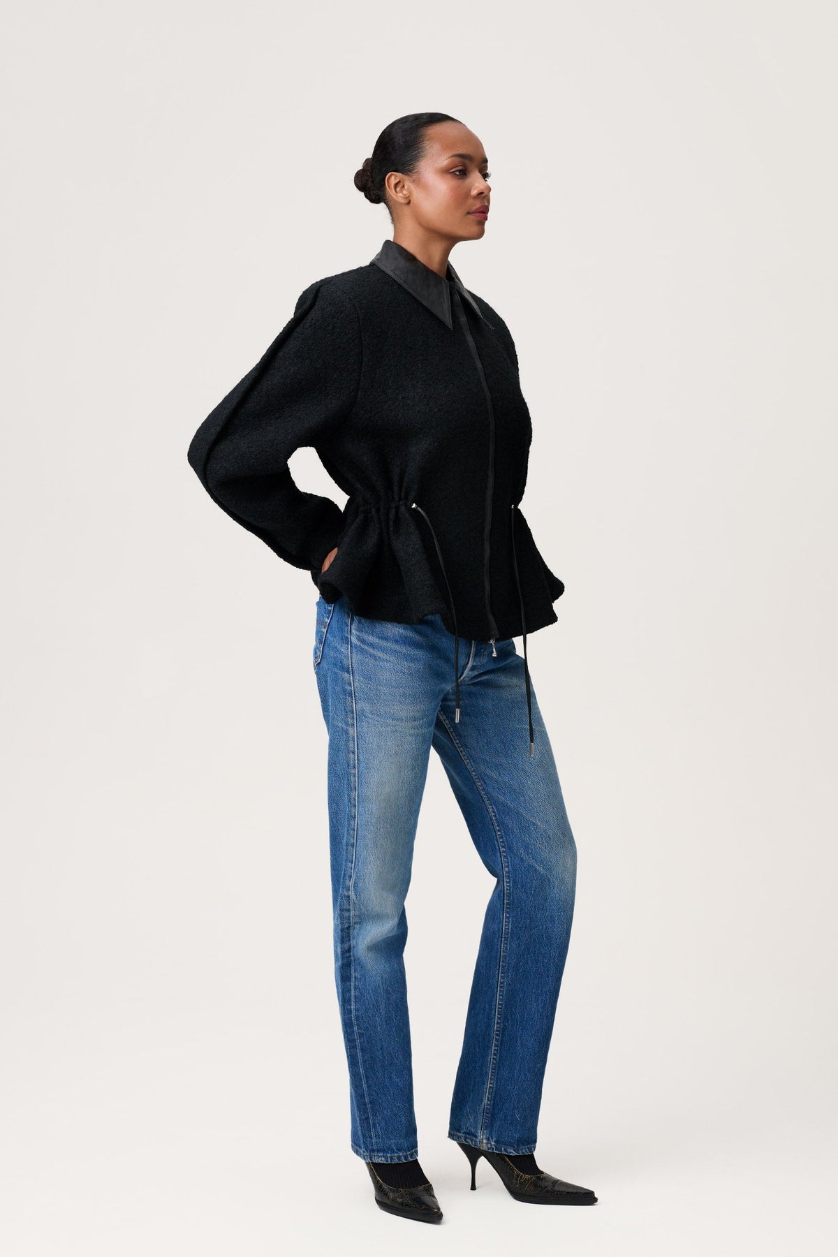 Windsor Cropped Jacket Black