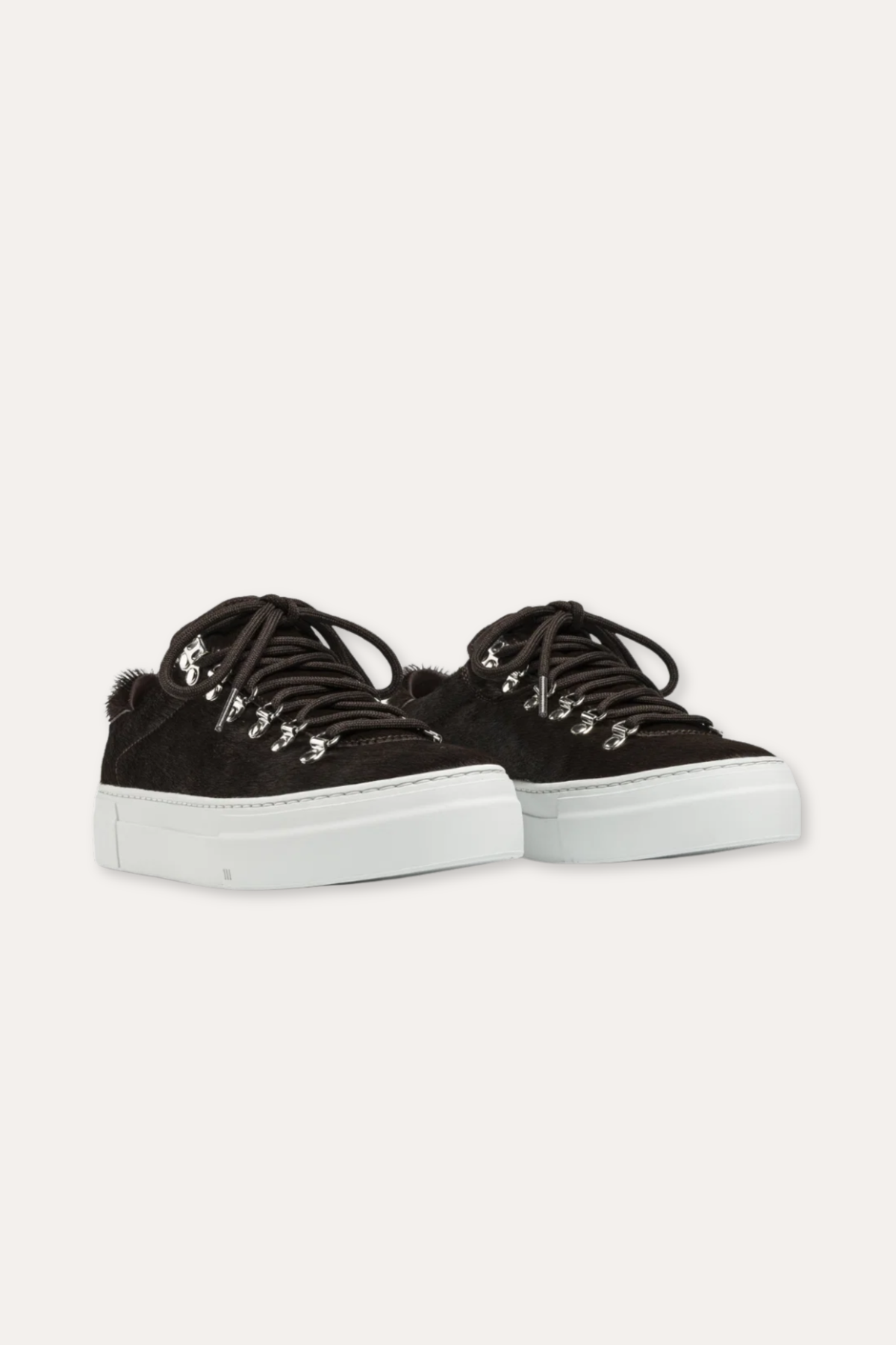 Women's Marostica Low Platform Dark Brown Haircalf