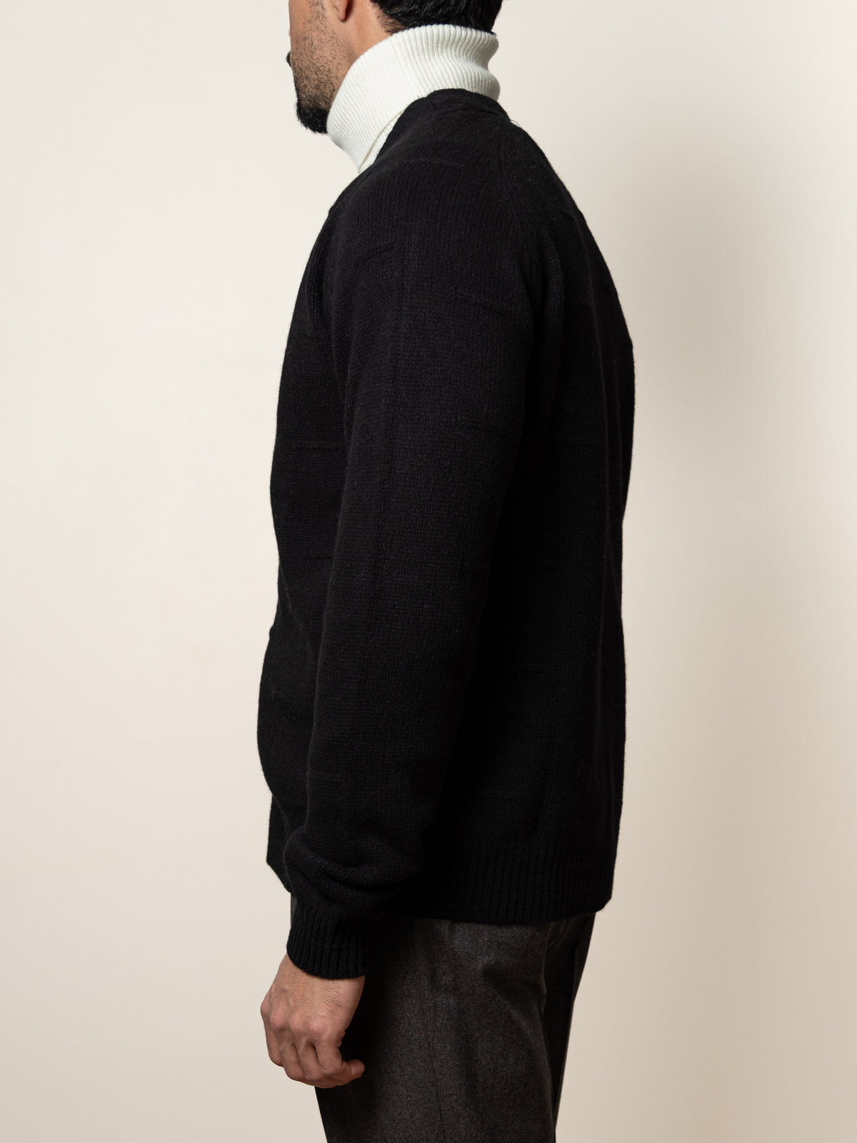 Wool Cardigan Black