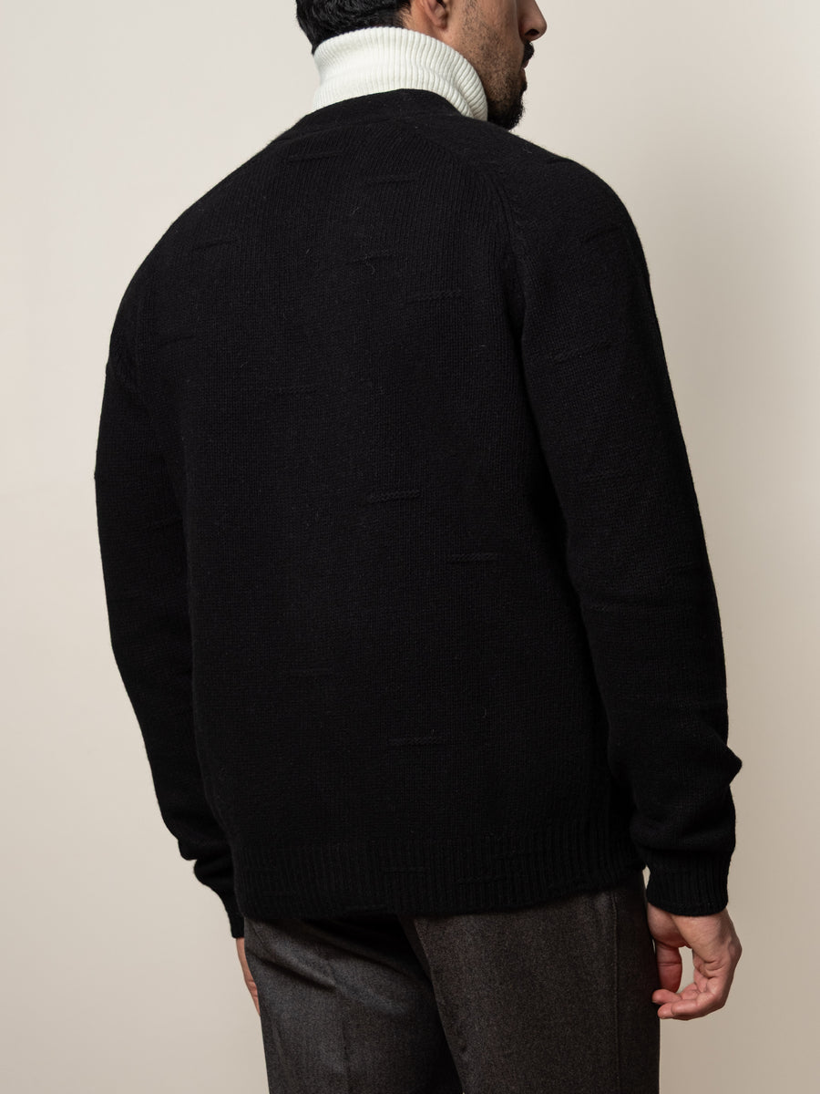 Wool Cardigan Black