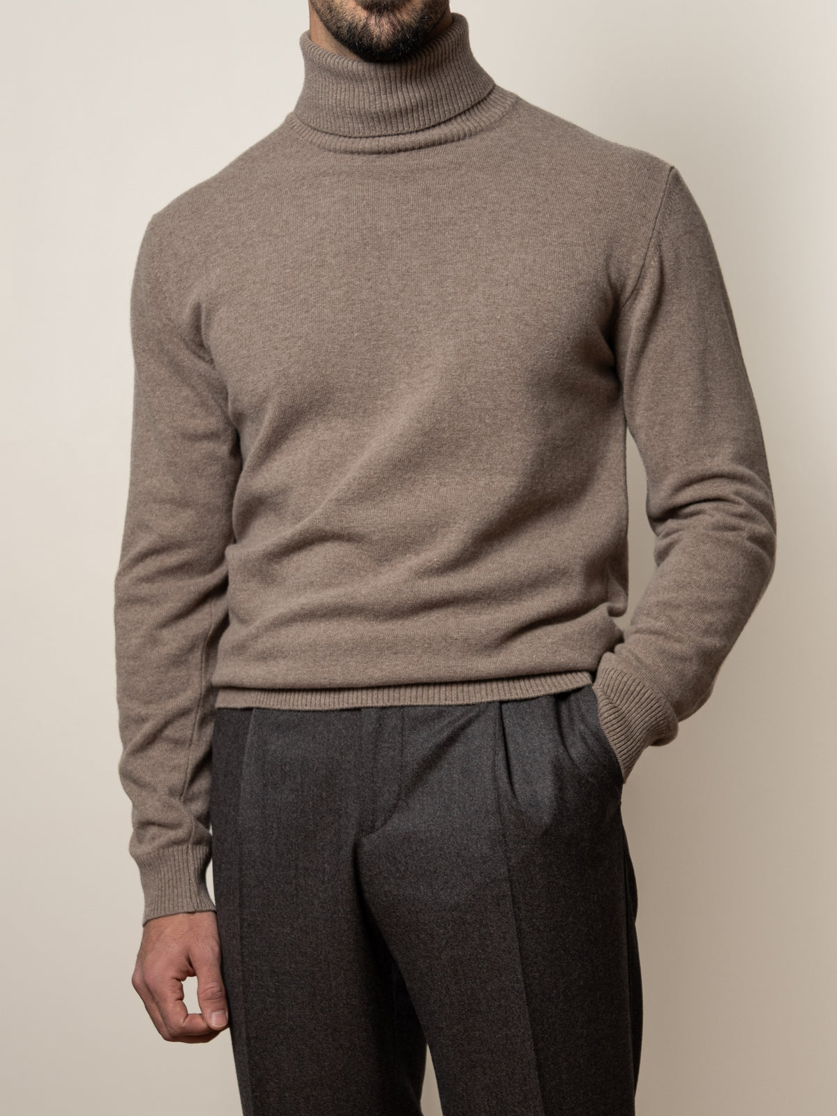 Wool Turtleneck Brown