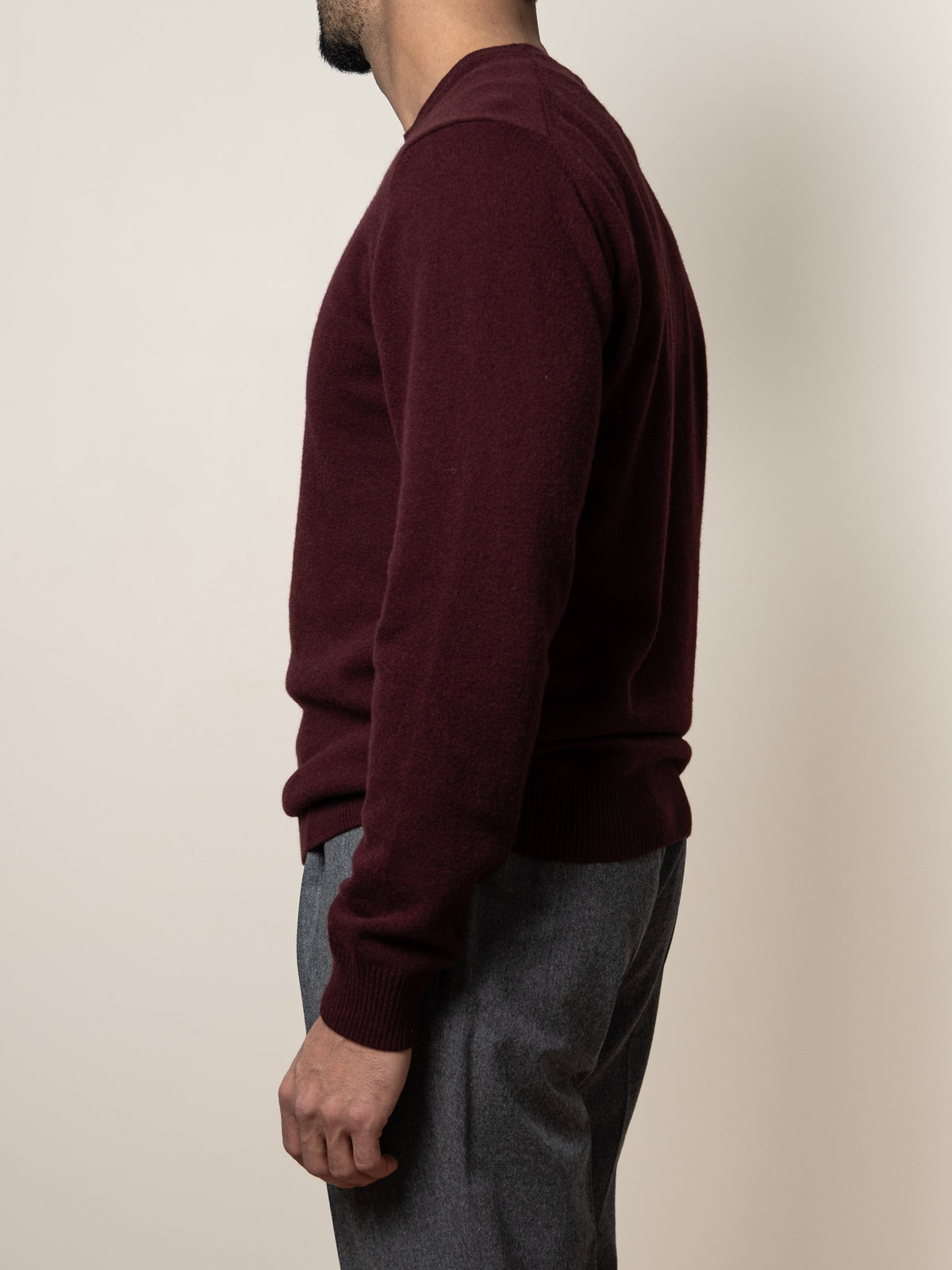 Wool/Cashmere Knitted Sweater Burgundy