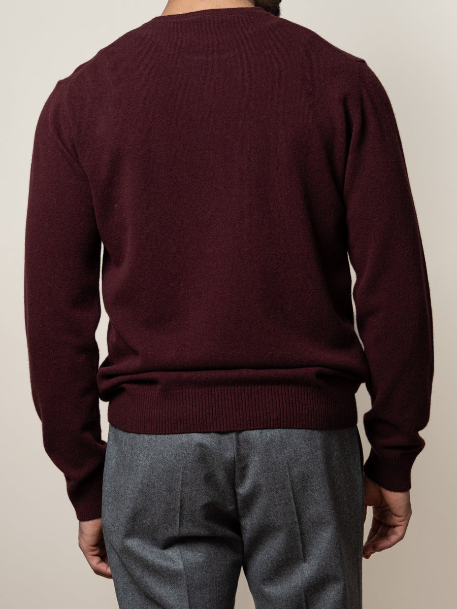 Wool/Cashmere Knitted Sweater Burgundy