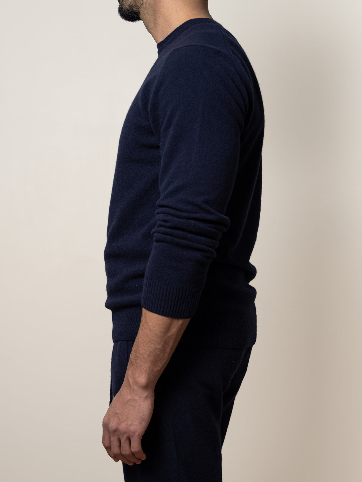 Wool/Cashmere Knitted Sweater Navy