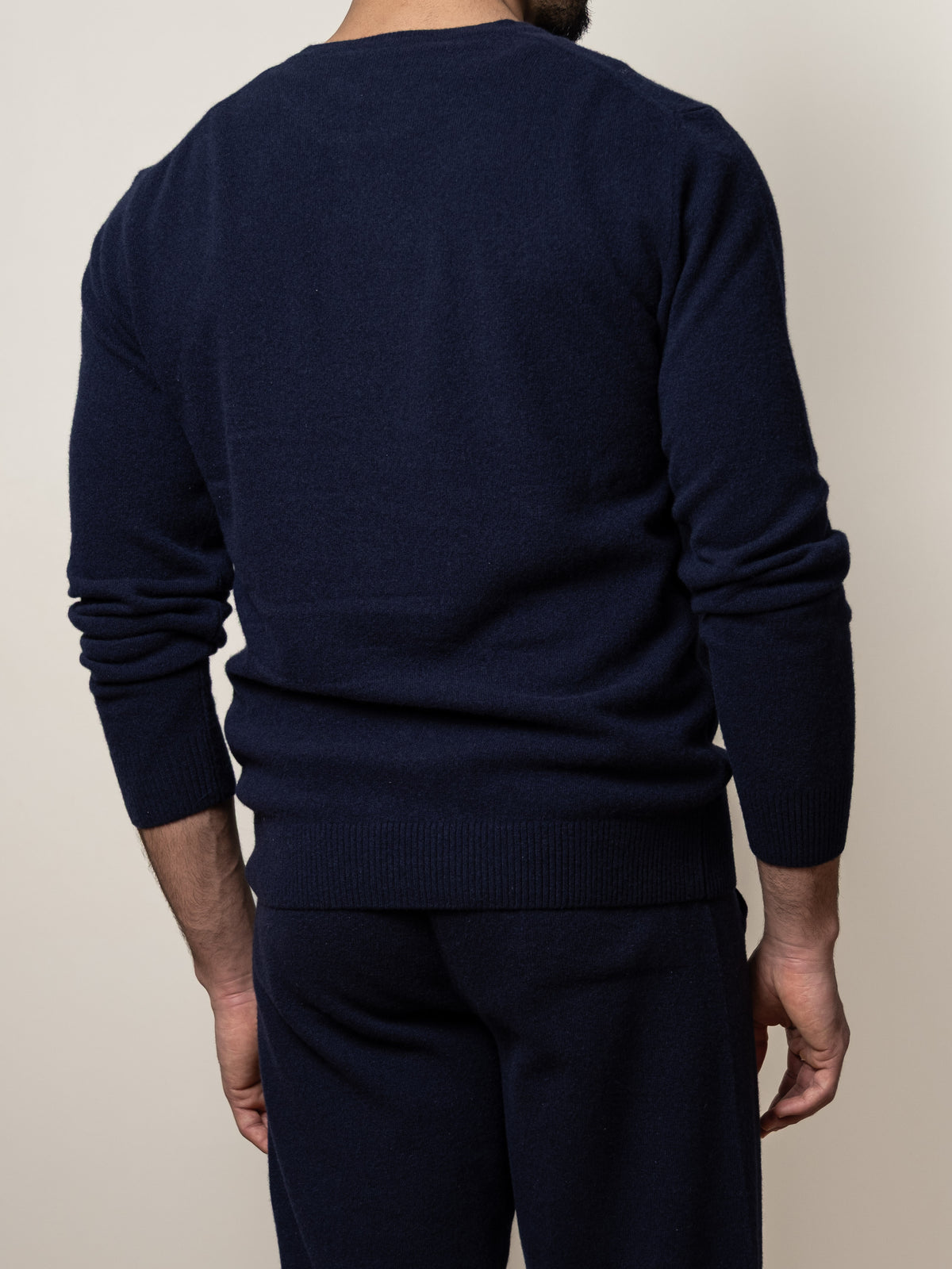 Wool/Cashmere Knitted Sweater Navy