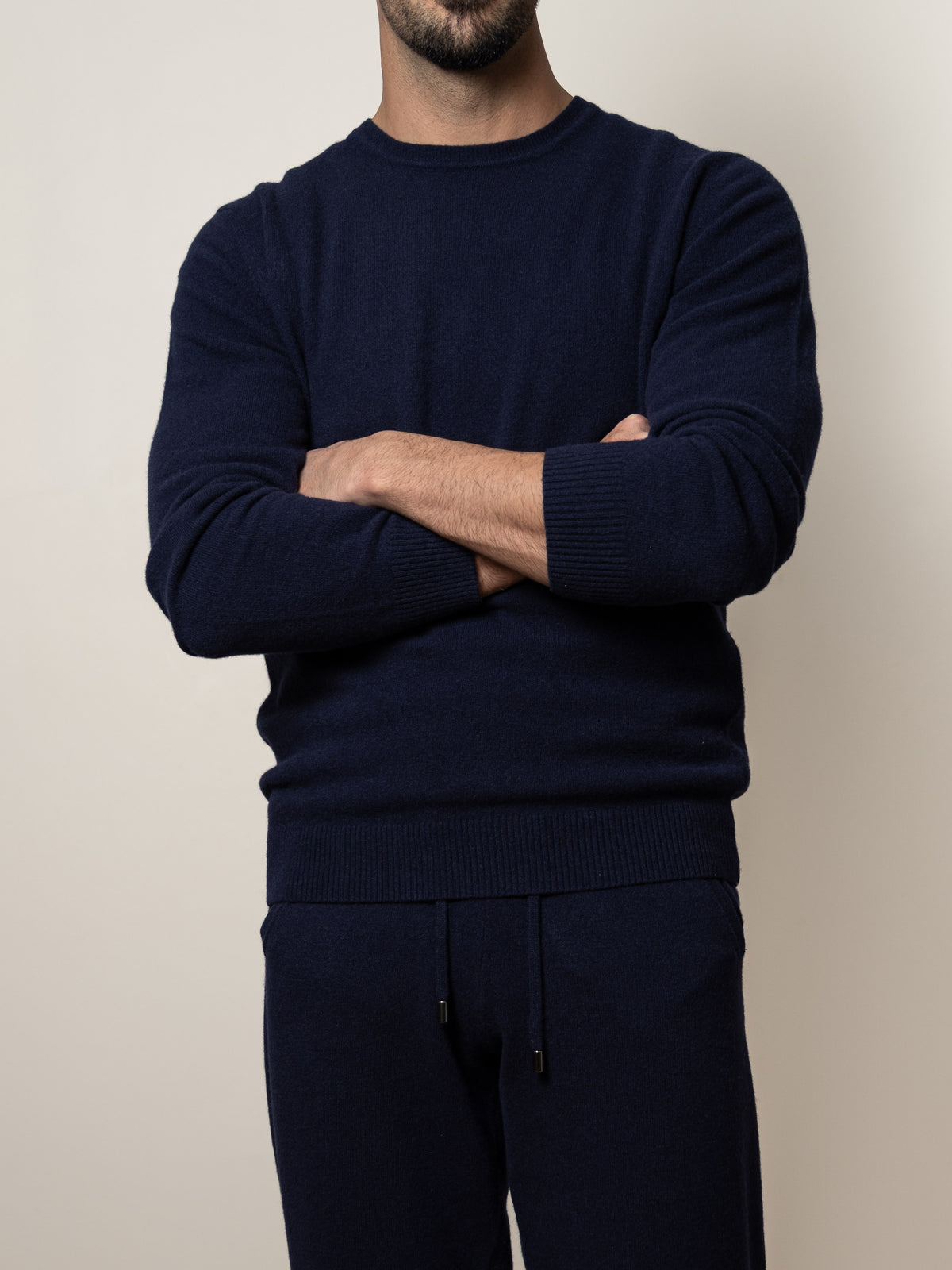 Wool/Cashmere Knitted Sweater Navy