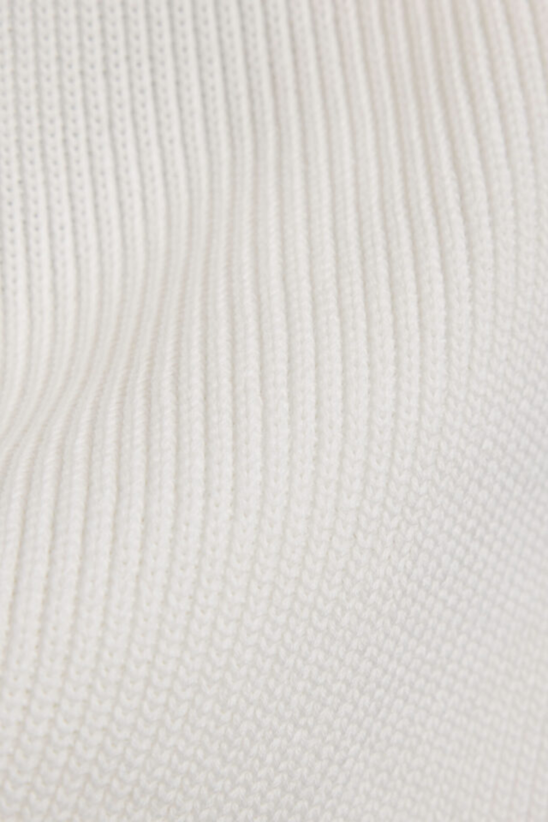 Woven Cotton Zipped Sweater Cream