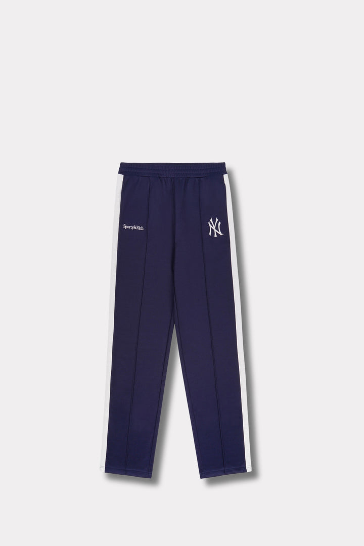 Yankees Serif Track Pants - Navy White