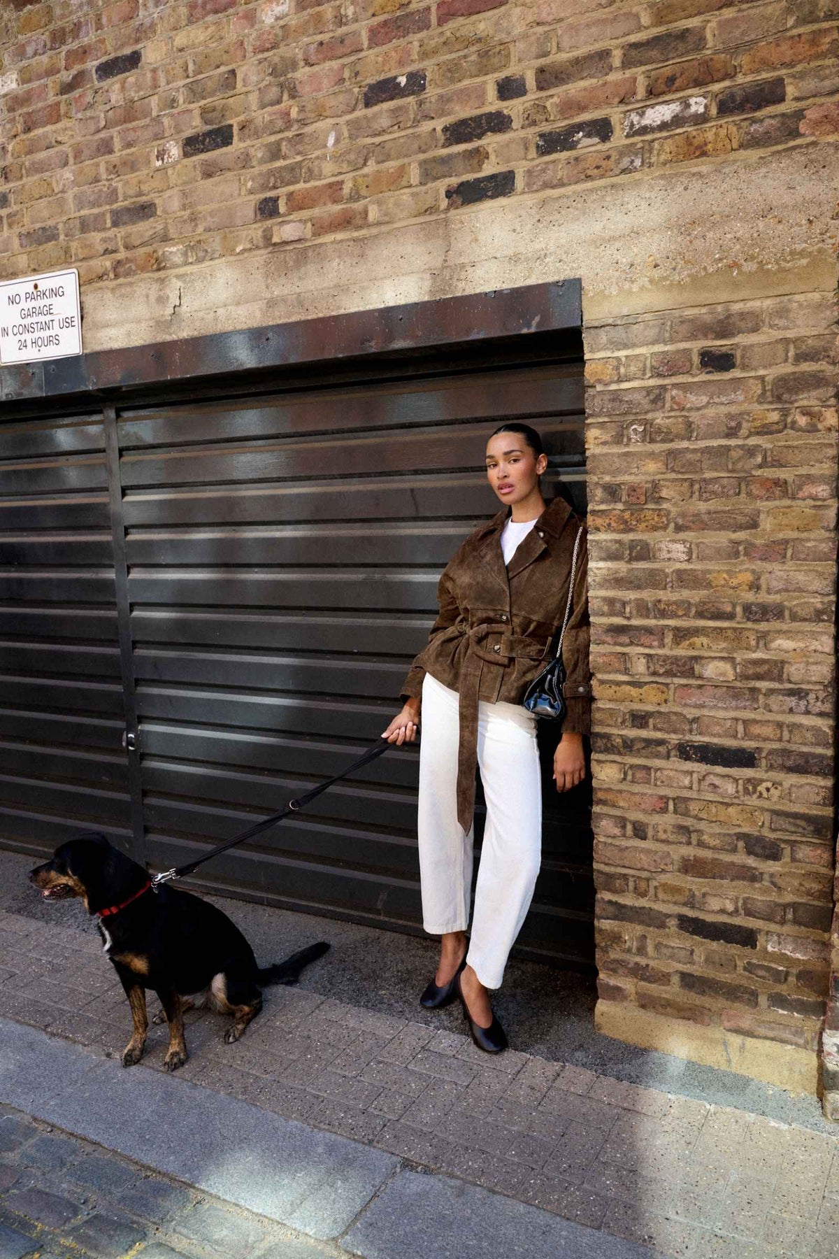 York Cropped Trench Coat Dark Brown