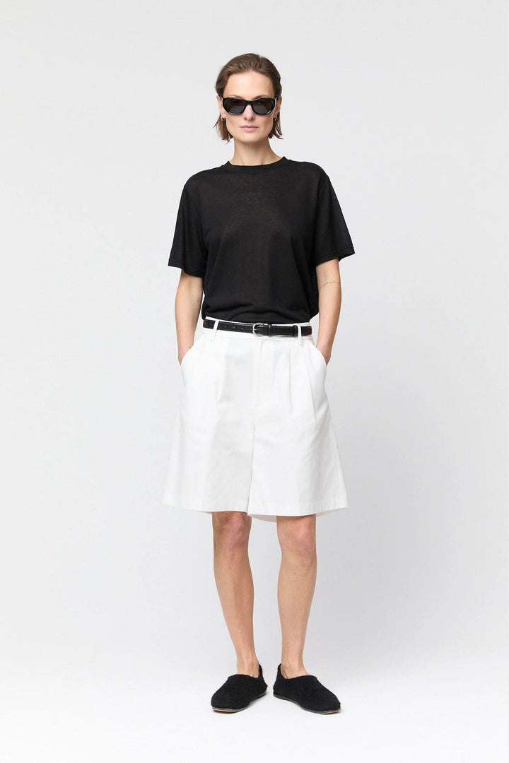 Tencel Linen Weekend Tee- Jet Black