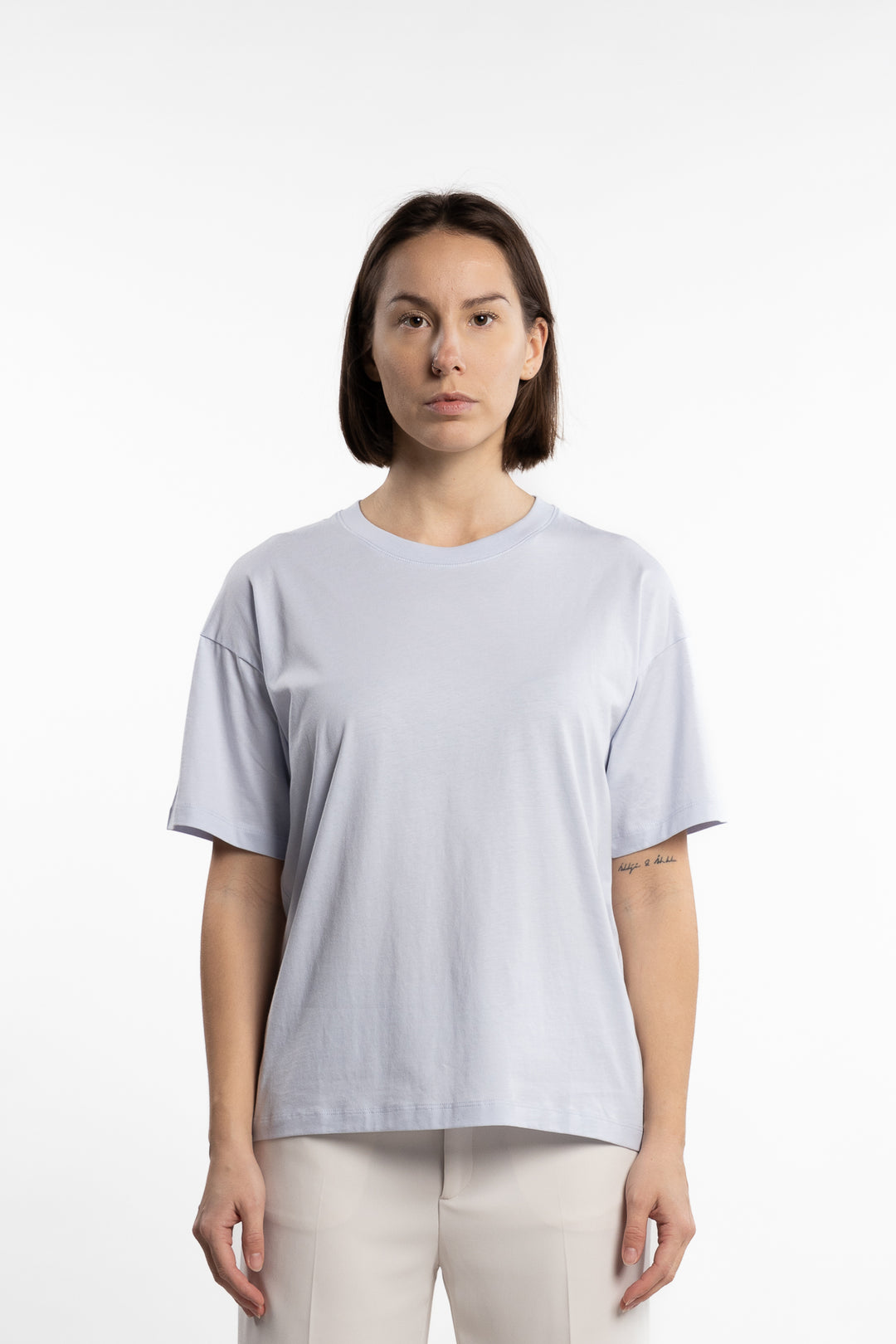 Loose Fit Tee- Ice Blue