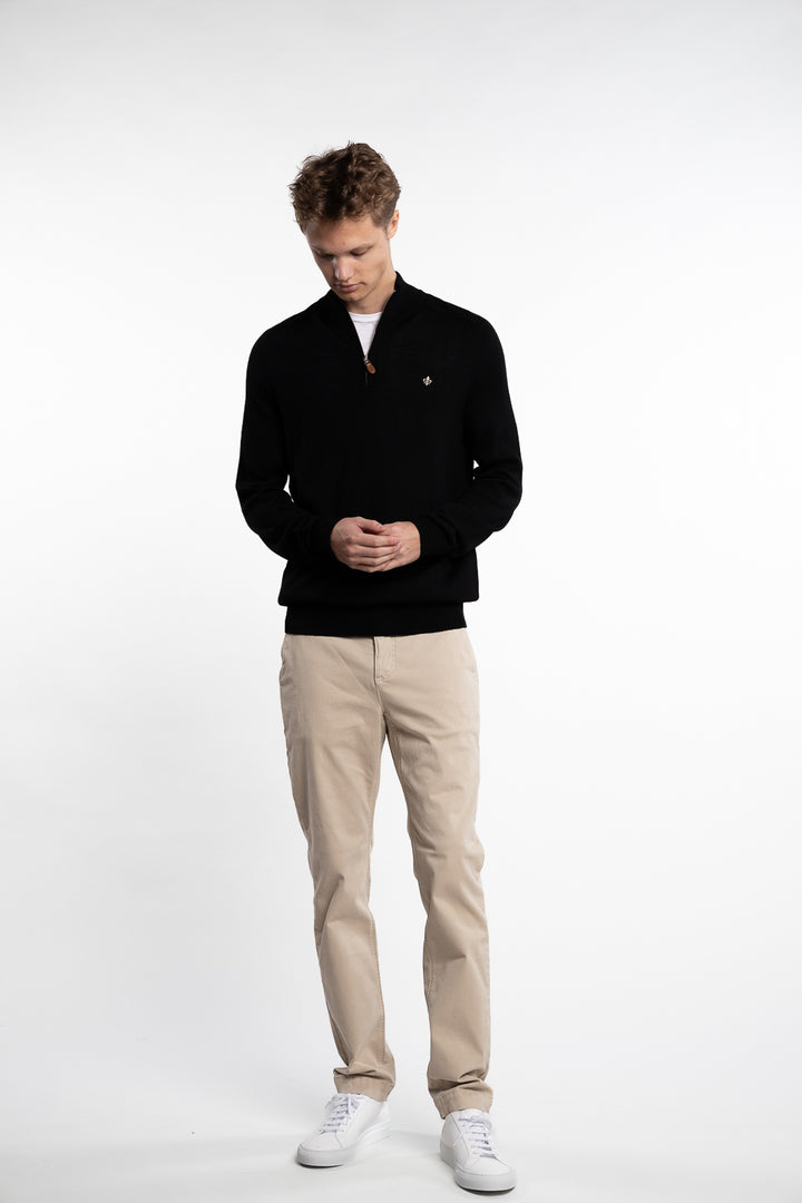 Merino John Zip Black