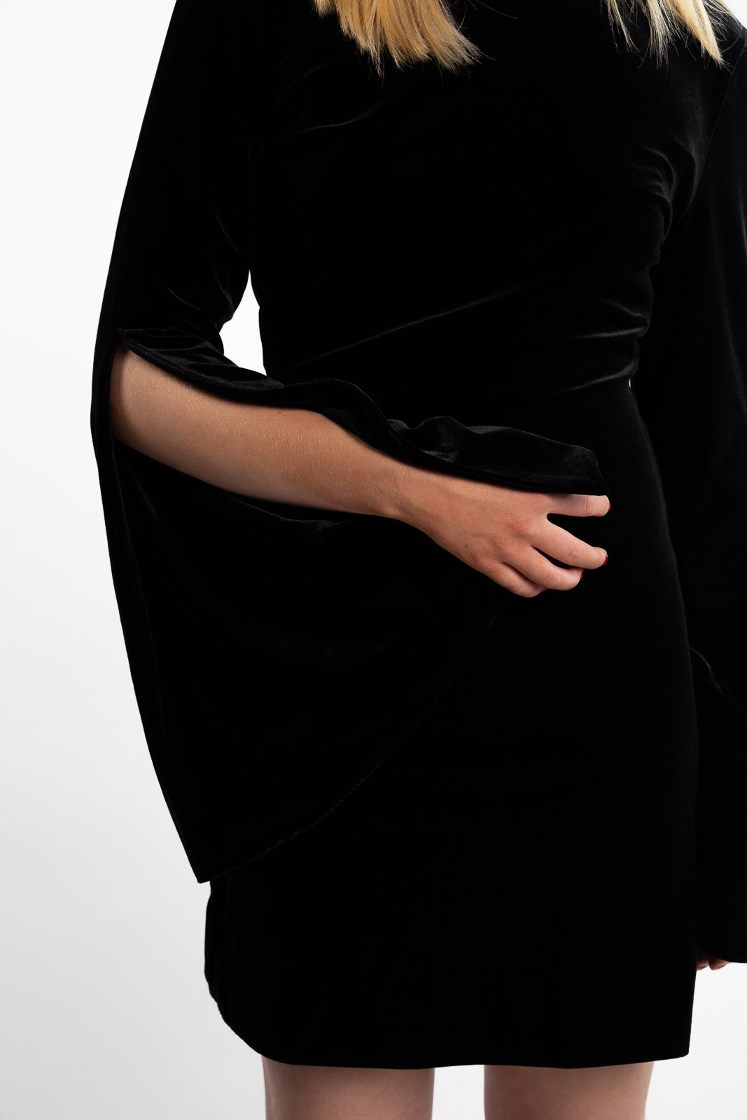 Nova Velour Dress- Black