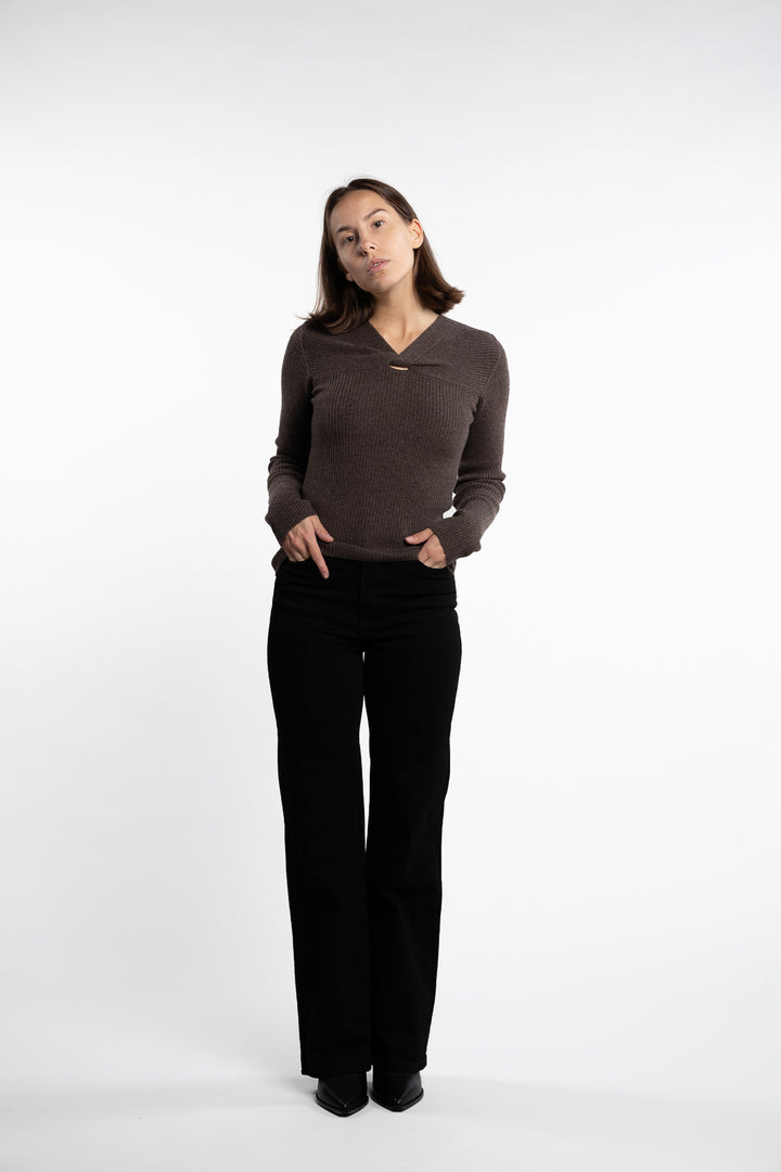 Melody Knit- Dark Taupe melange