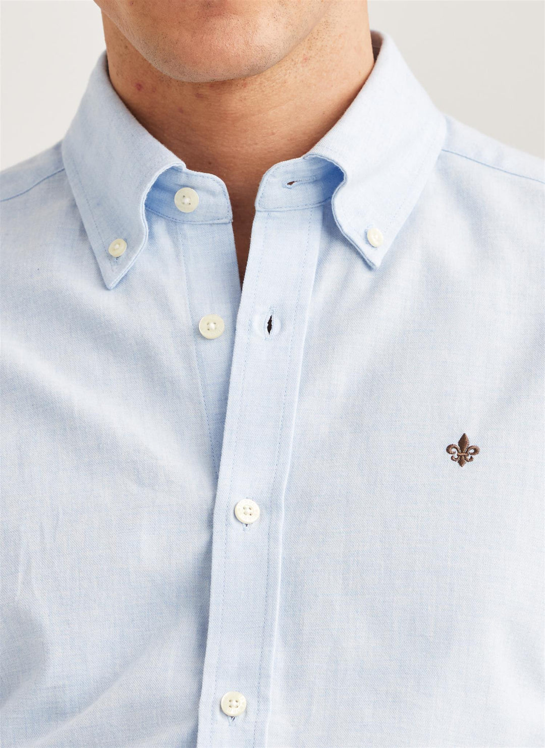 Watts Flannel Shirt Slim Fit Light Blue