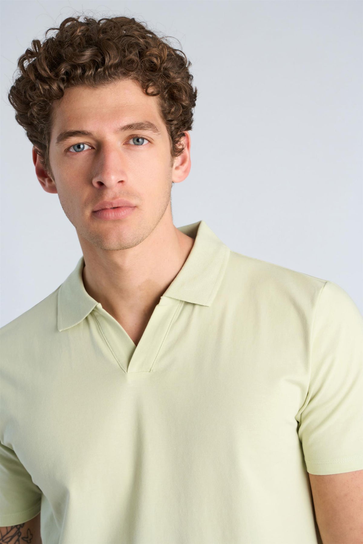 Stretch Polo Shirt S/S Soft Green