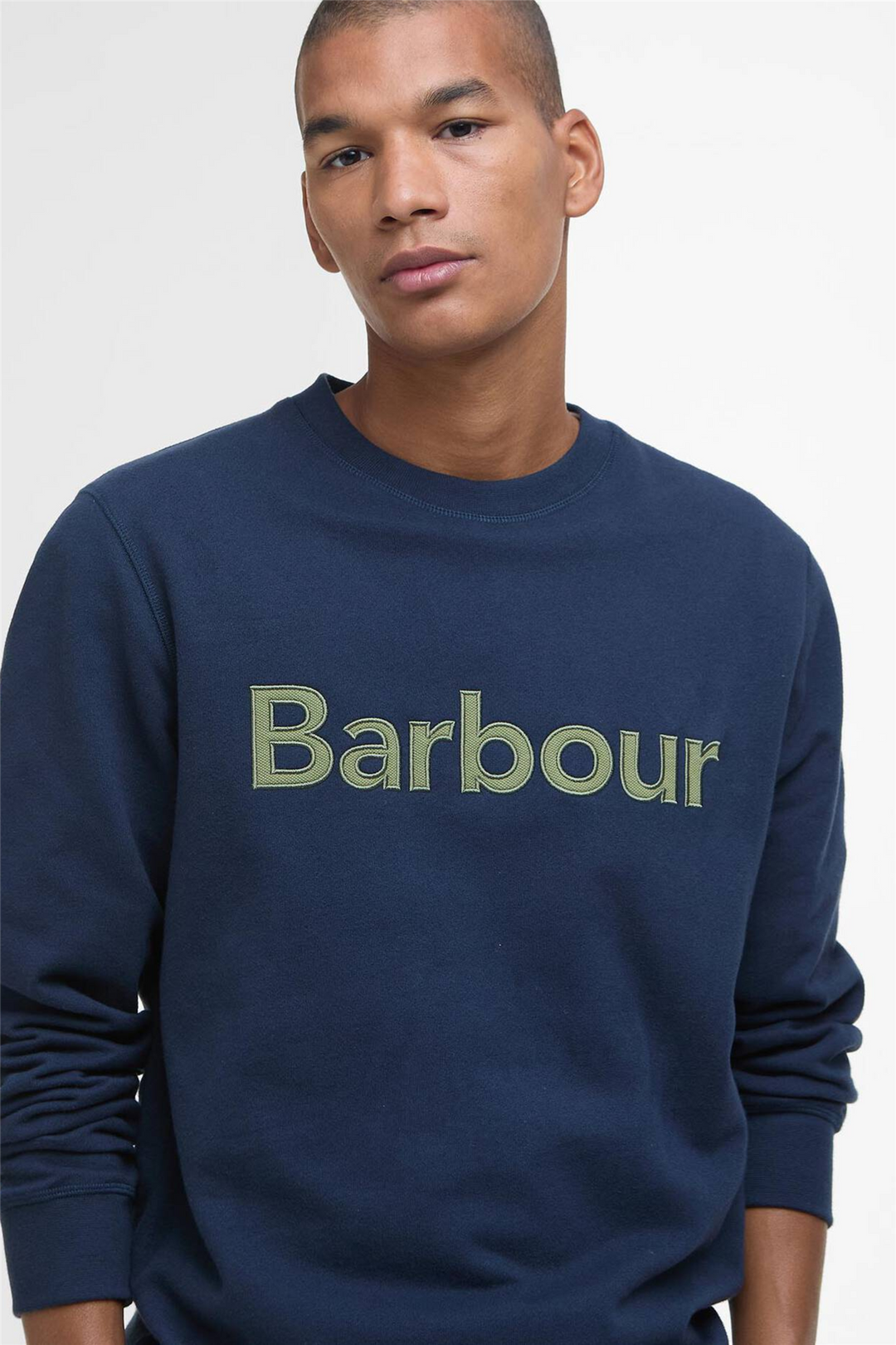 Pique Applique Crew Sweatshirt Navy