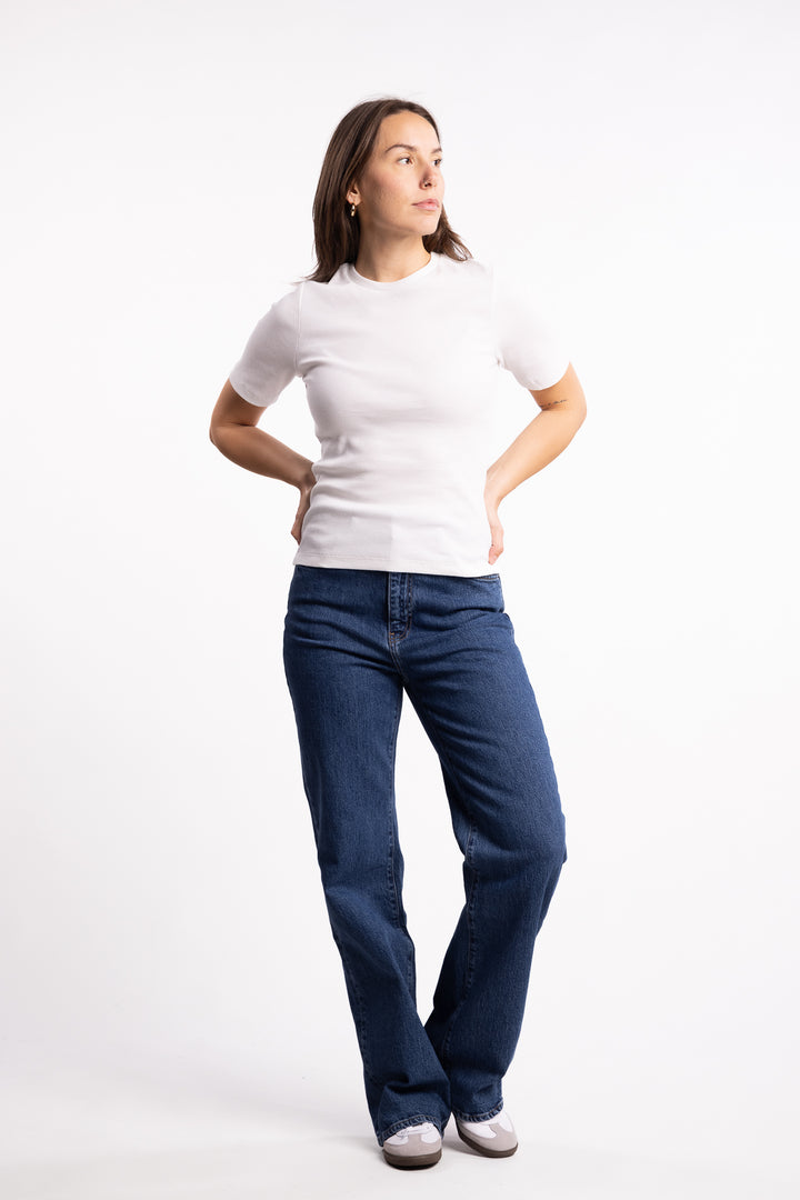 Pippa Rib Tee- Off-White