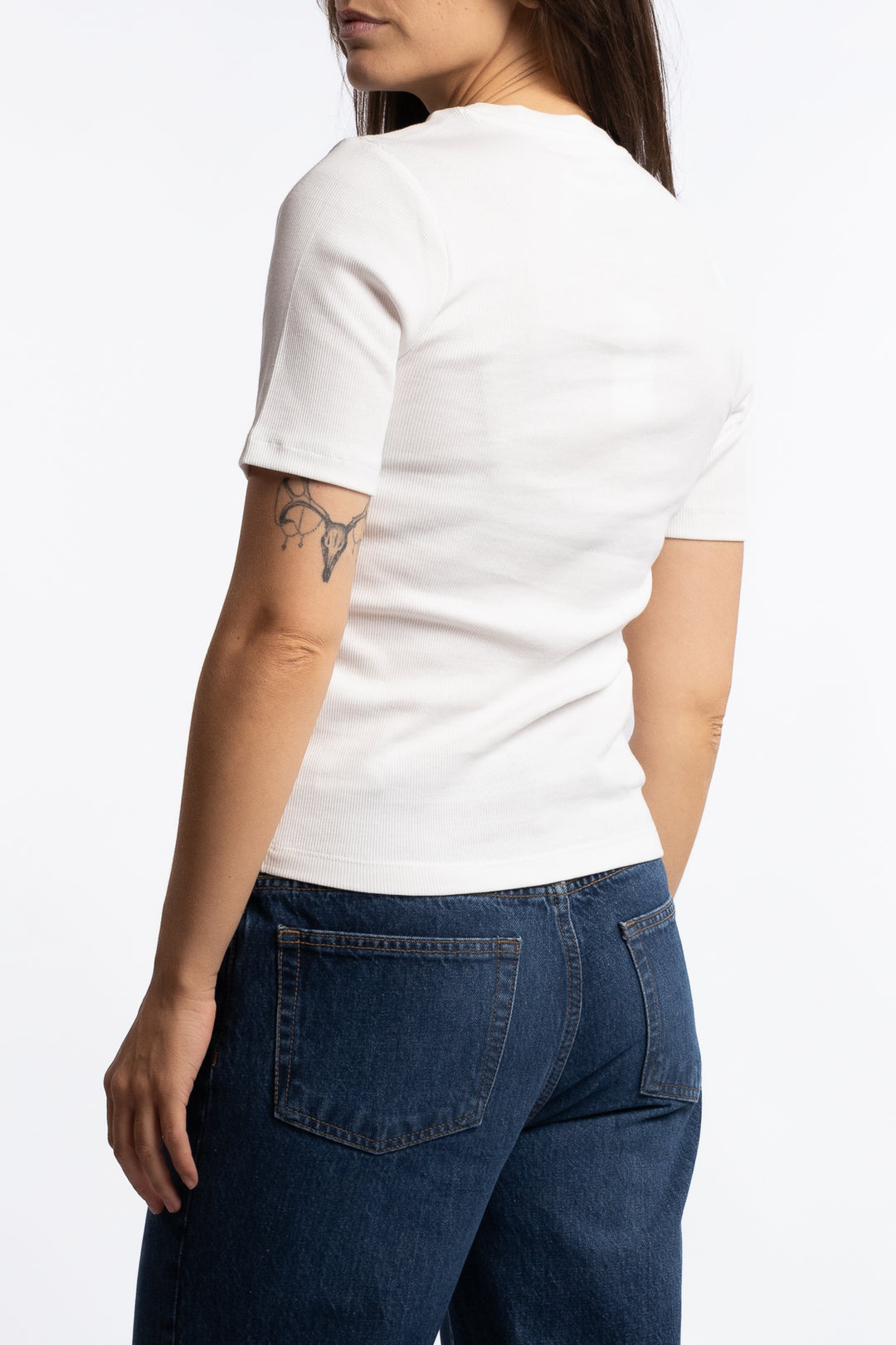 Pippa Rib Tee- Off-White