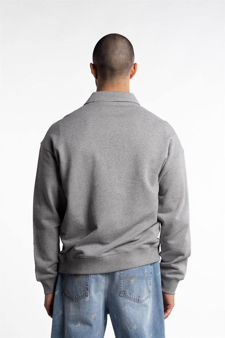 Remi Half-Zip Sweater Grey Melange