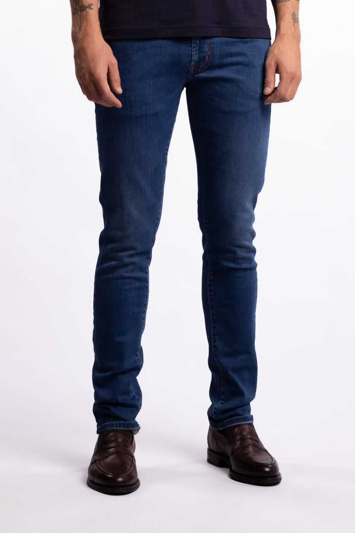 Leonardo Slim Fit Superstretch Jeans Chiaro Denim Blue