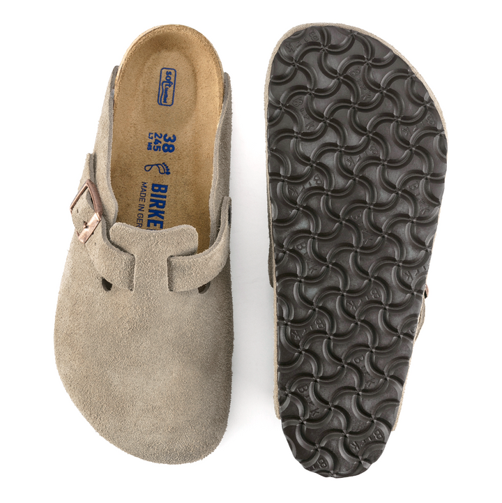 M Boston Soft Footbed Suede Taupe