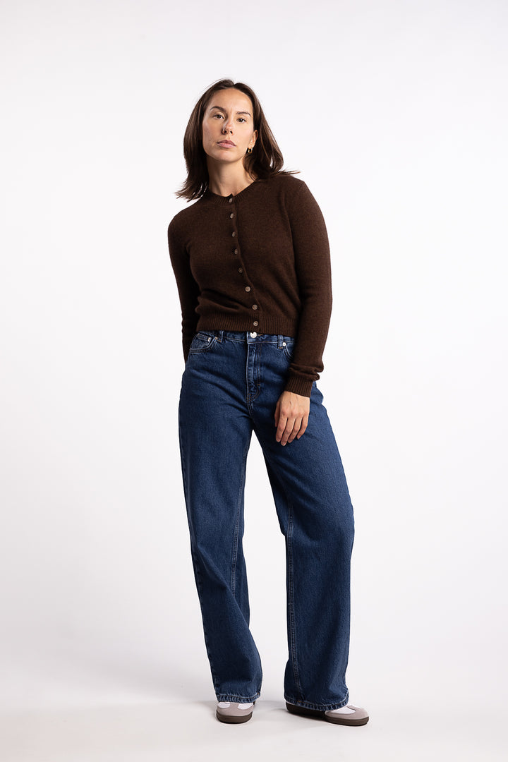 Cashmere Cardigan - Dk. Brown