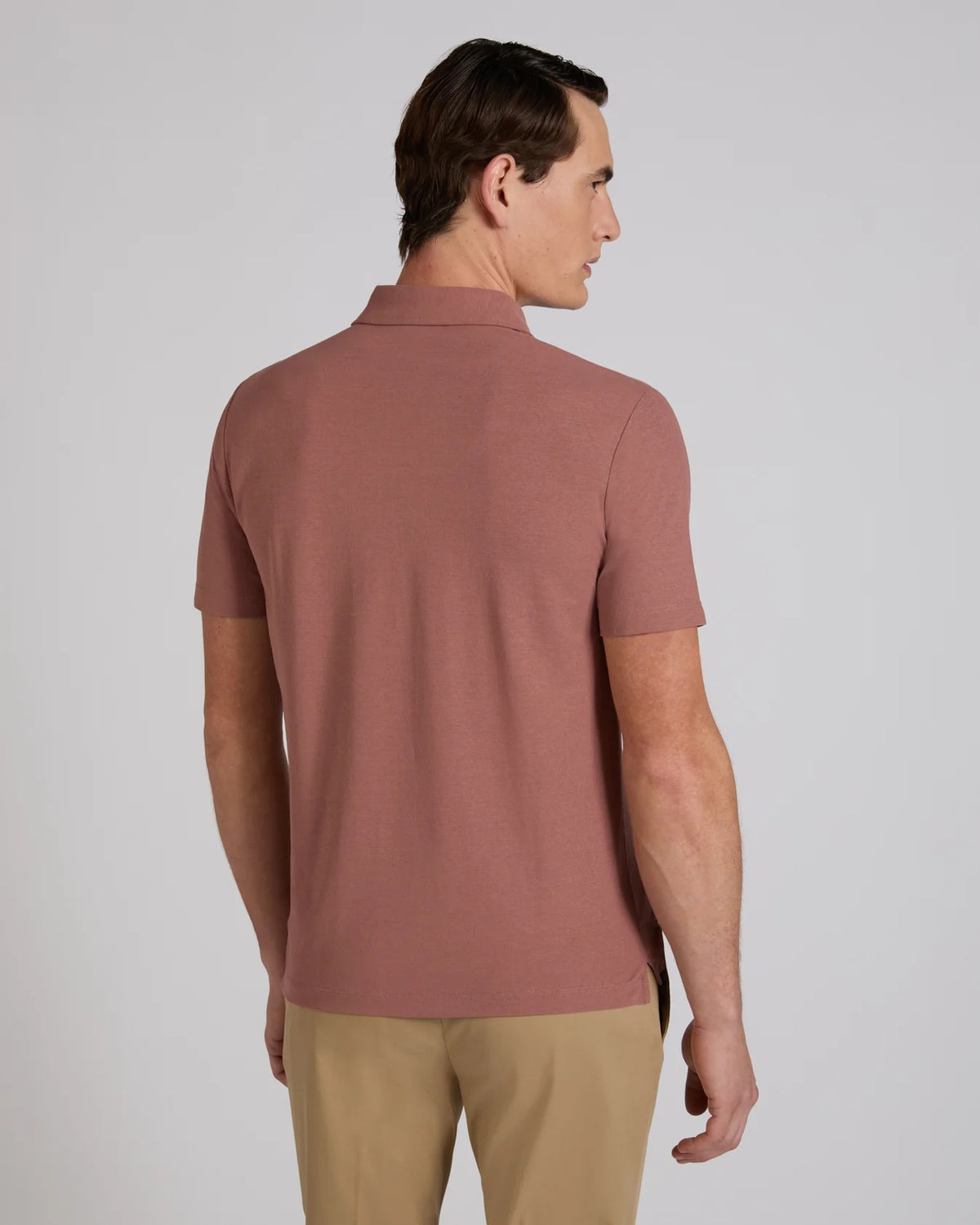 Ice Cotton Short Sleeve Polo Shirt Old Pink