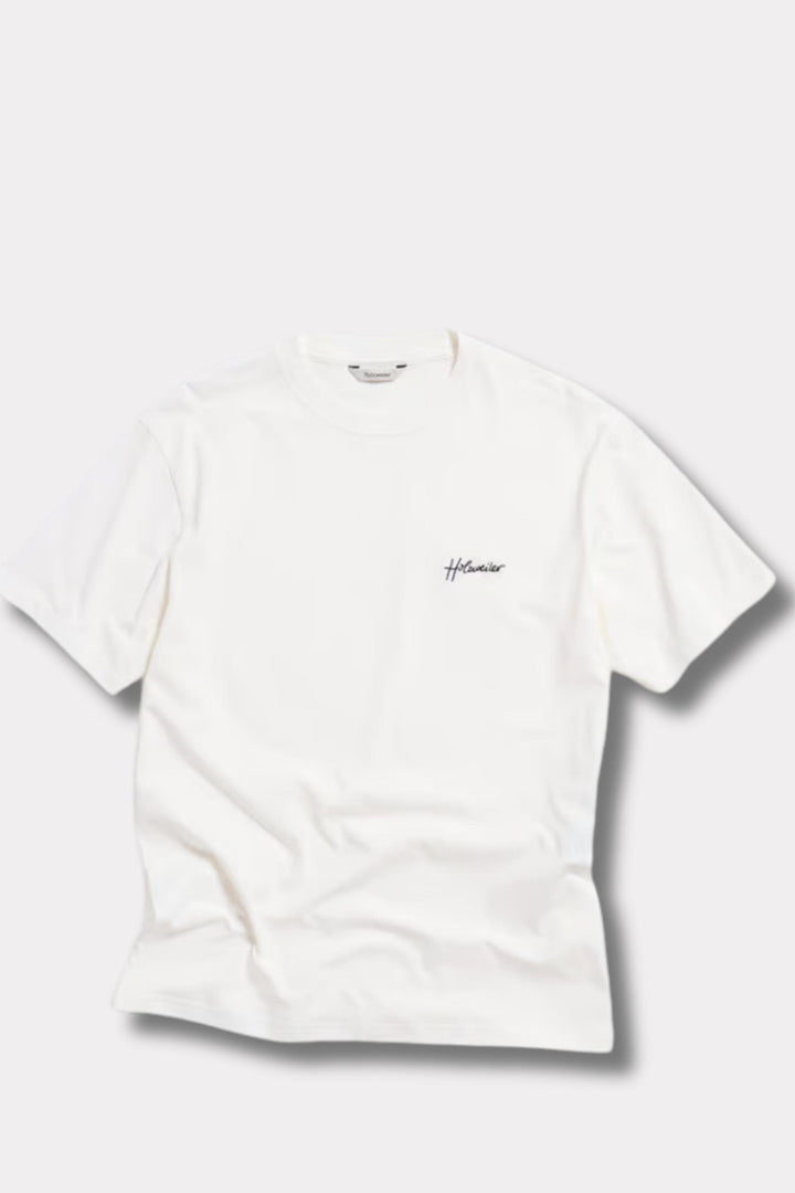 Tucker Embroidery Tee White